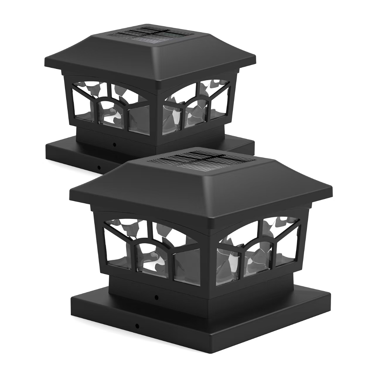 Lumină solară cu capac pentru stâlp cu mod dublu Lumină solară pentru grădină