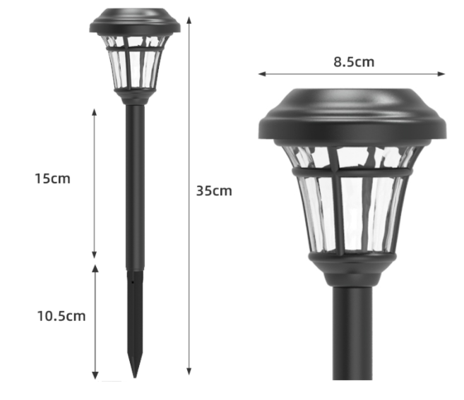 Lumină de gazon impermeabilă Lumini solare de grădină